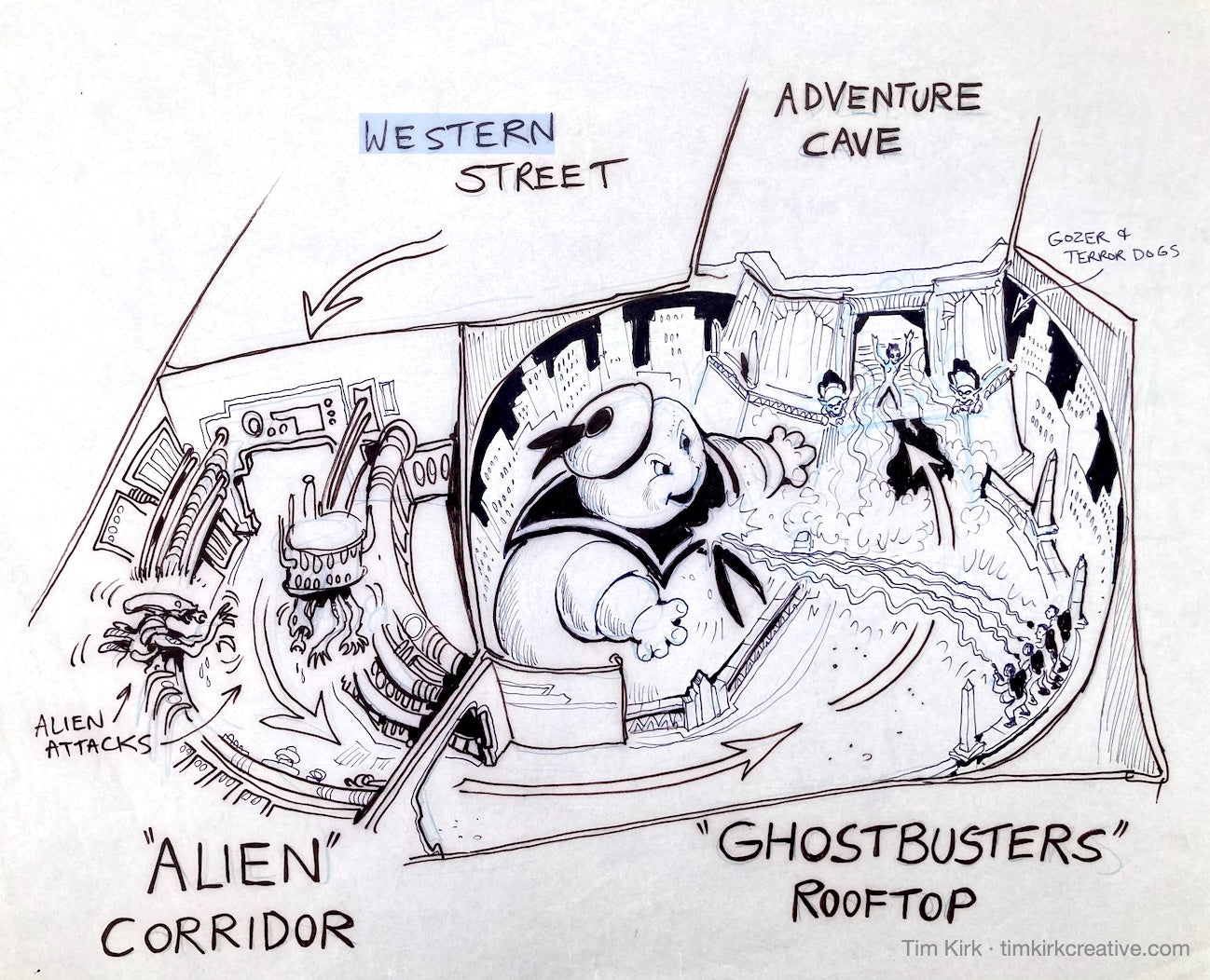 Disney-MGM Studio Tour - Great Movie Ride, Alien and Ghostbusters Scenes
