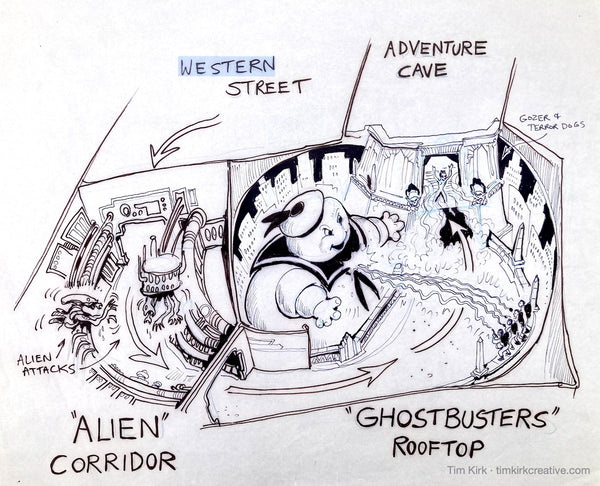 Disney-MGM Studio Tour - Great Movie Ride, Alien and Ghostbusters Scenes