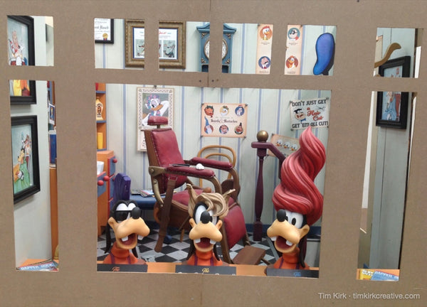 Shanghai Disneyland - Mickey Avenue Barber Shop Model