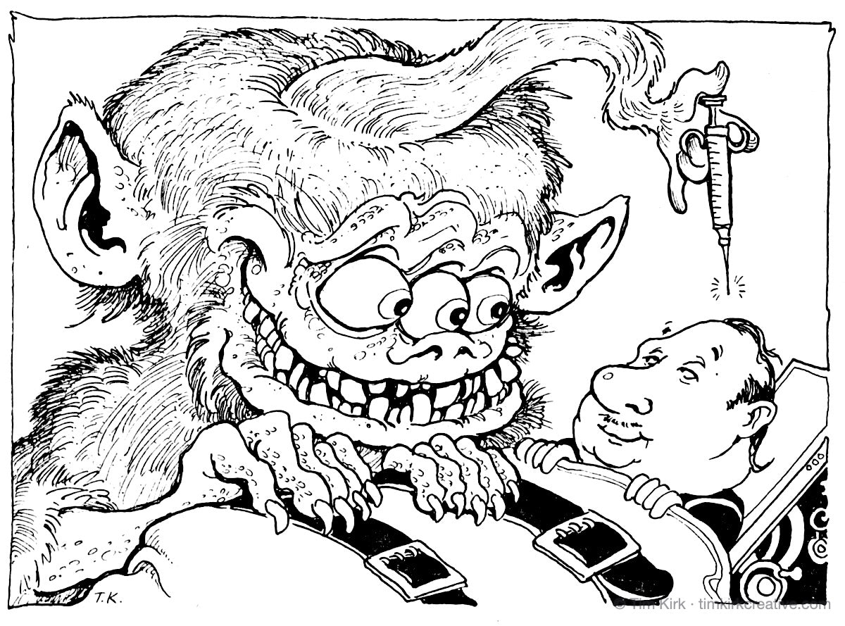 Furry with a Syringe on Top (The Compleat Feghoot)